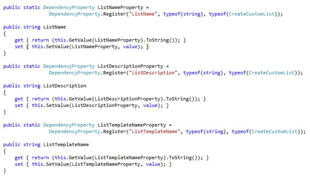 code inside the class
